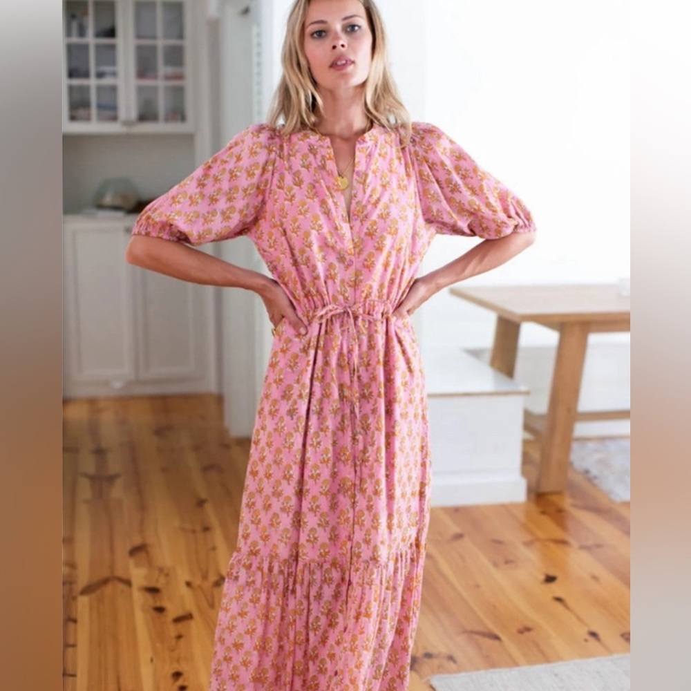 Emerson Fry Lucy Dress - Little Marigolds Pink Organic